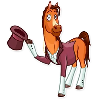 Video sticker 👋 Gentleman Horse