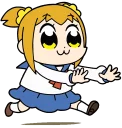 Sticker 🏃‍♀️ Pop Team Epic Anime