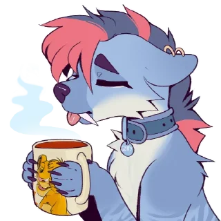 Sticker ☕️ Gottin Derwolf