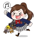 Sticker 🎵 Yuko the Schoolgirl