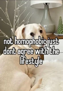 Sticker 😅 homophobic dog