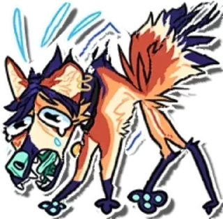 Sticker 😰 Distorted Furry