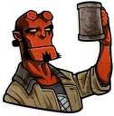 Sticker 🍺 Hellboy