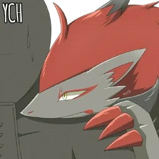 Sticker 👀 Kirta th. Zoroark (@Akaito_to_yonde)'s pack