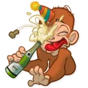 Video sticker 🍾 Mona Monkey