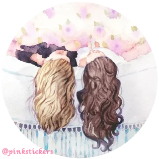 Sticker 👭 Friends Art 🌸@pinkstickers🌸