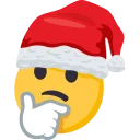 Sticker 😕 Santa Smiley