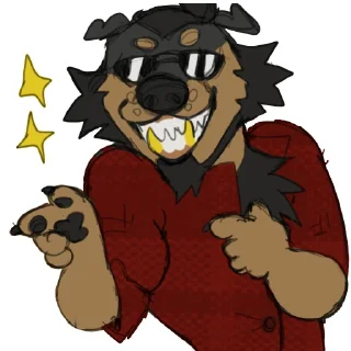 Sticker 👈 Vier the Rottweiler