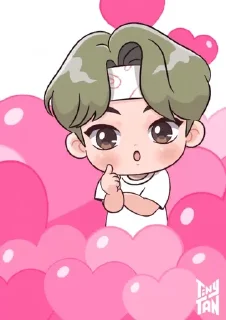 Sticker 🧏‍♂ @WithBTS 💖 Tiny Tan 💖