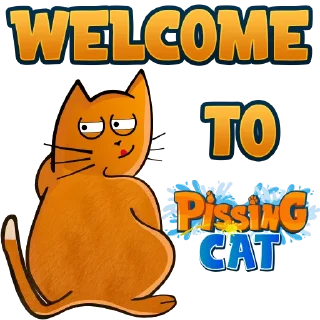 Sticker 👋 PissingCat.com $PEECAT