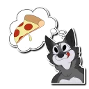 Sticker 🍕 Black