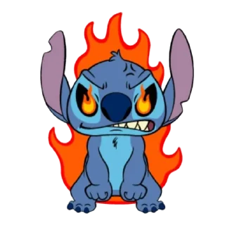 Sticker 😡 Cute Stitch by @peach_artworld