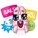 Sticker 😯 Bunny Rosy