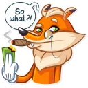 Sticker 😐 Millionaire Fox