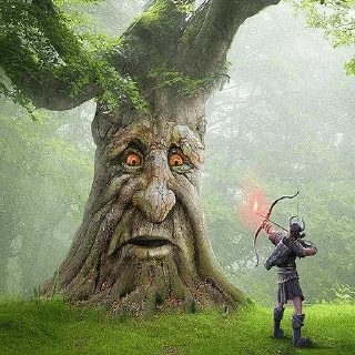 Sticker 😮 Мудрое Мистическое Дерево