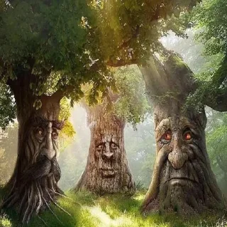 Sticker 😃 Мудрое Мистическое Дерево
