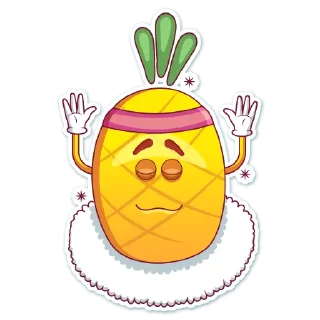 Sticker 🧘‍♀️ Mr. Pineapple