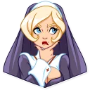 Sticker 🤔 Naughty Nun