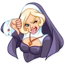 Sticker 👎 Naughty Nun