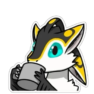 Sticker ☕️ Aussie the avali