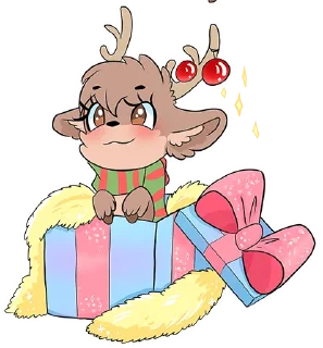 Sticker 🎁 Deer❄(@Valeria_Fills_Art)