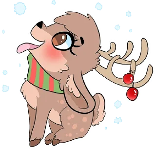 Sticker ❄️ Deer❄(@Valeria_Fills_Art)