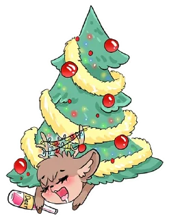 Sticker 🎄 Deer❄(@Valeria_Fills_Art)